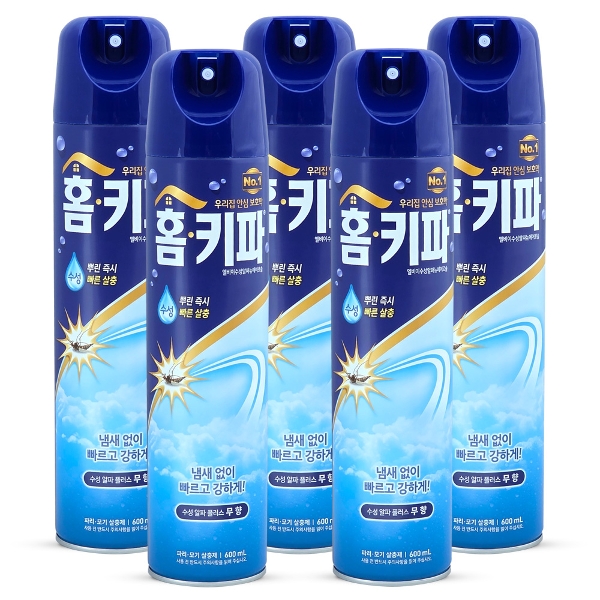 홈키파 수성 에어졸 무양 본품 600ml 5개