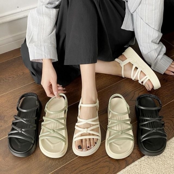 스트라피 샌들 샌들 썸머 여름 로마 여성 데일리