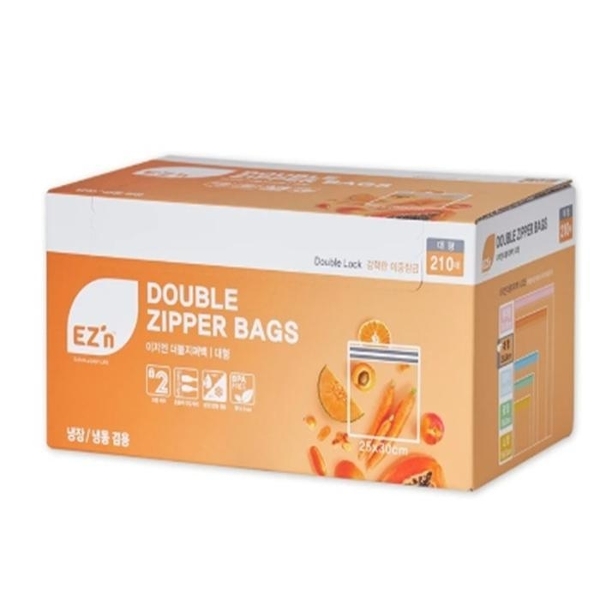 이지엔 더블지퍼백 대형 210매