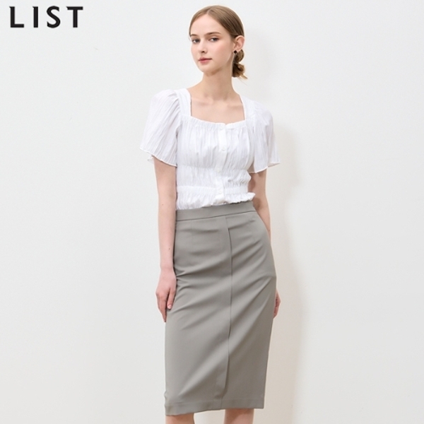 [리스트(LIST)] 센터 라인 포인트 스커트 (택가격: 158000원)