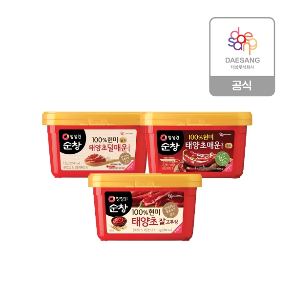 청정원 순창 고추장1kg 3종(덜매운/매운/찰) 2개 골라담기