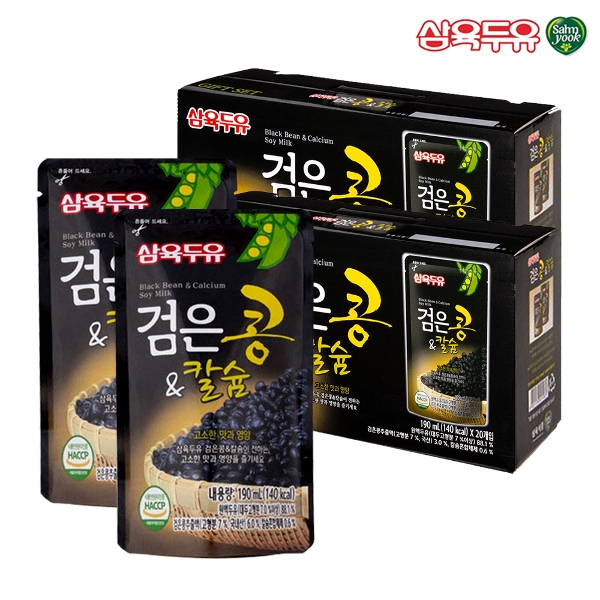 삼육두유 검은콩 앤 칼슘 파우치 190ml 20팩