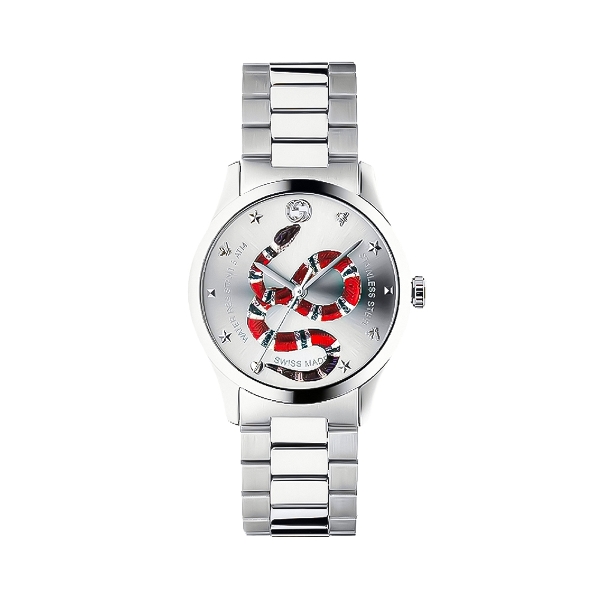 구찌 YA1264076 G타임리스 남녀공용 메탈 쿼츠 38mm