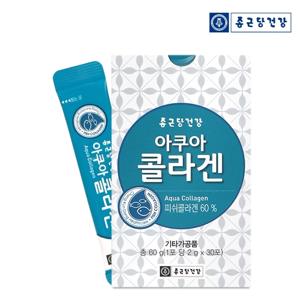 종근당건강 아쿠아 콜라겐 (2gX30포) 1박스(총1개월분)
