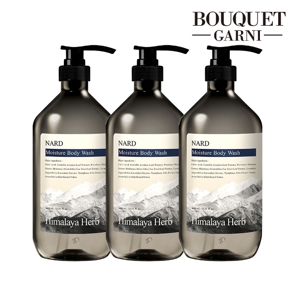 부케가르니 히말라야 허브 나드 모이스처 바디워시 시그니처향 1000ml x3개