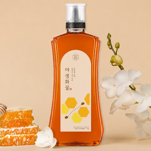 청년벌집 야생화꿀 1kg 천연벌꿀 자연벌꿀 토종꿀