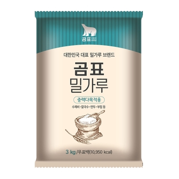대한제분 곰표 중력밀가루 3kg X 6개