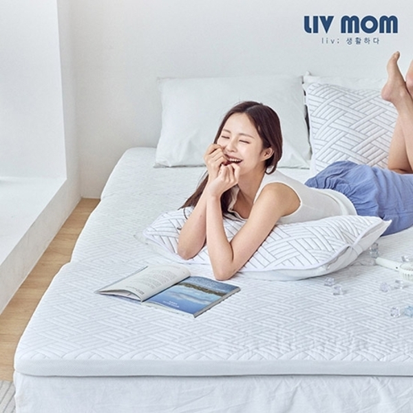 리브맘 듀라쿨 냉감 에어클라우드 3단접이식 매트리스 싱글