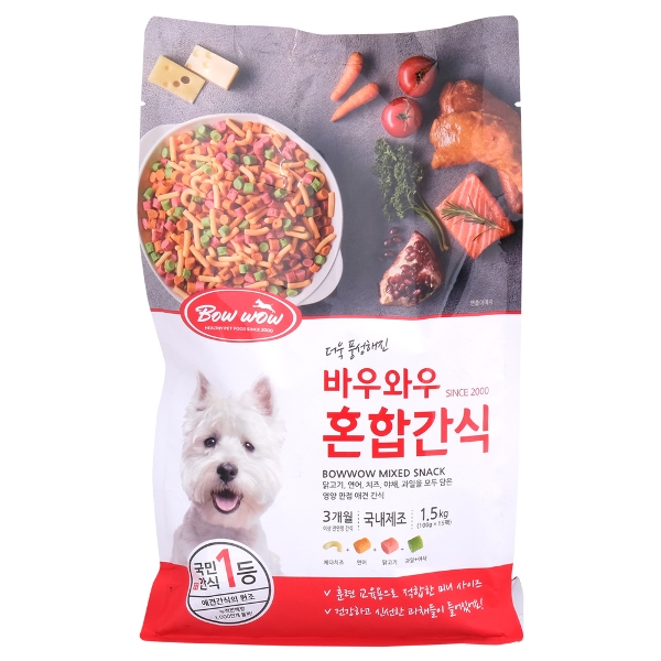 바우와우 혼합간식 100g 15개입 1개 (15개)