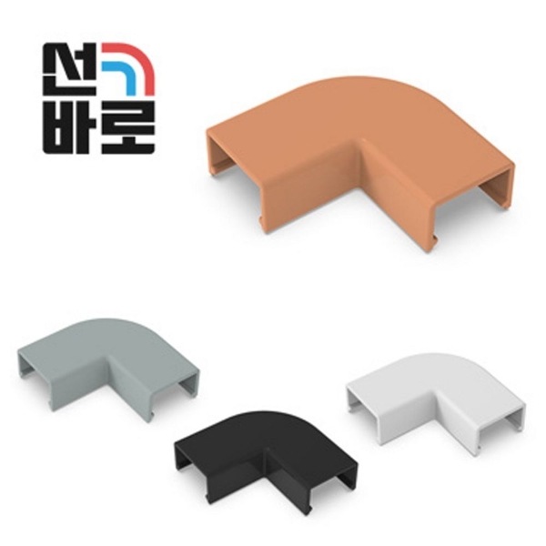 나누리 선바로 전선몰딩 곡선엘보캡 62X62X16mm 5호