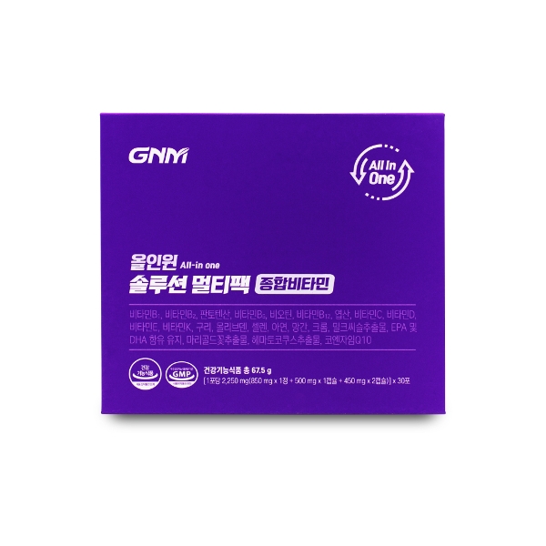 GNM자연의품격 올인원 솔루션 멀티팩 종합비타민 2250mg x 30포 X 1박스 I