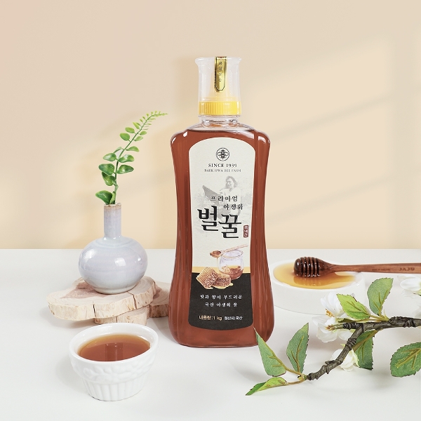 [백화농원]프리미엄 야생화벌꿀 1kg(튜브)