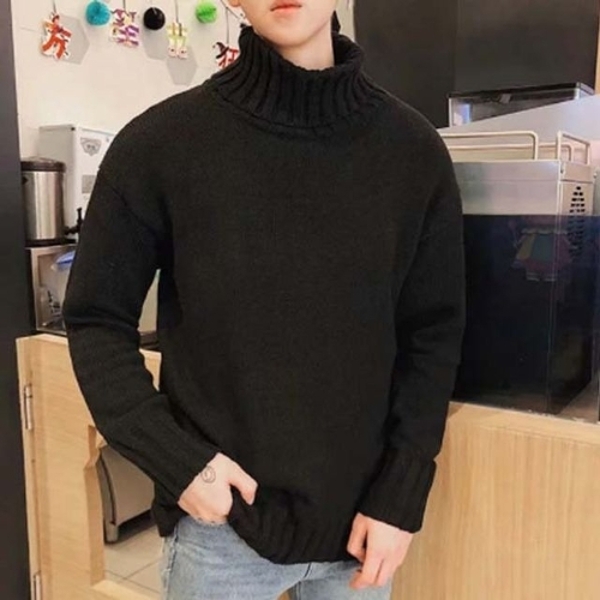 남자 간절기 따뜻 포근 부드러운 베이직 터틀넥 니트