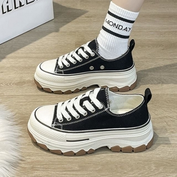캐주얼 여성 데일리 통굽 키높이 베이직 스니커즈