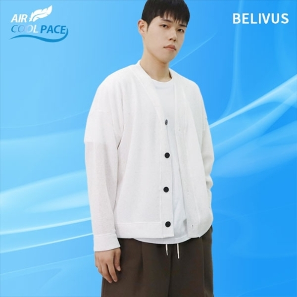빌리버스 남성 린넨 롱슬리브 브이넥 여름 니트 가디건 BADD011