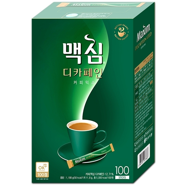 맥심 디카페인 커피믹스 100T