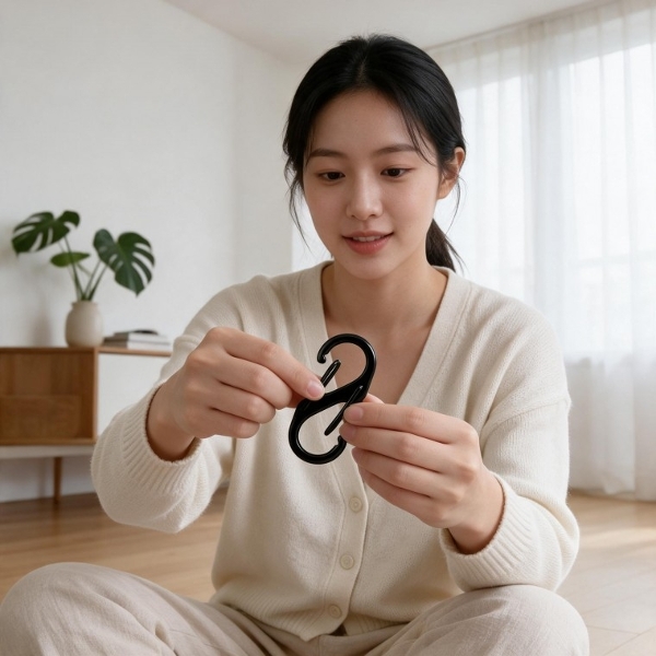 (타입 블랙50mm 20p)카라비너 수납 파우치 포함 등산용 캠핑 백패킹 클라이밍 연결 고리