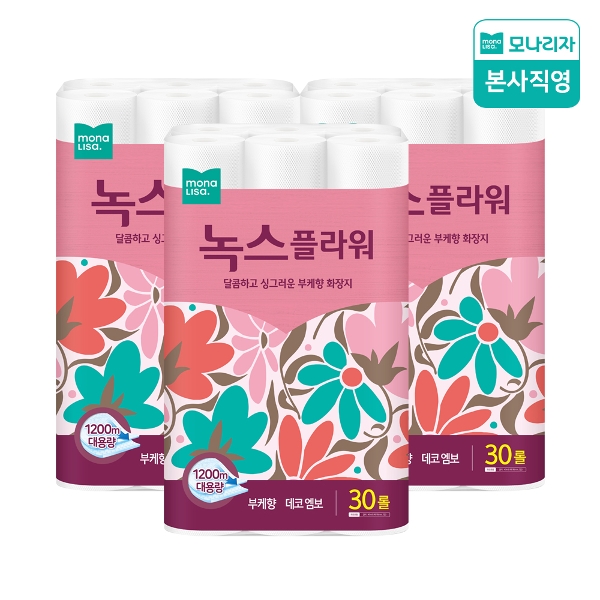 모나리자 플라워 40m*30롤 x 3팩