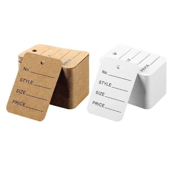 행택 의류택 종이택 가격 라벨택 3.5x5cm 100매