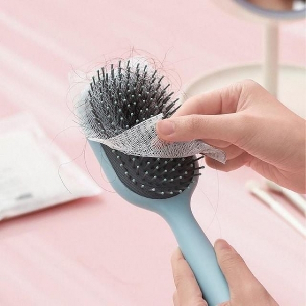 (옵션 1type)거름망 머리빗 50장 빗커버 헤어브러쉬커버 빗청소 제거망 쿠션빗