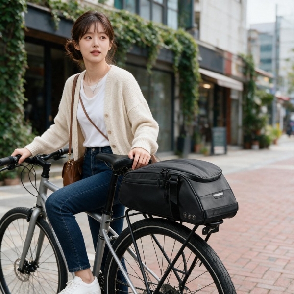 ( )자전거 안장 가방 프레임 보조 반사광 수납 파우치 로드 B 자전거여행