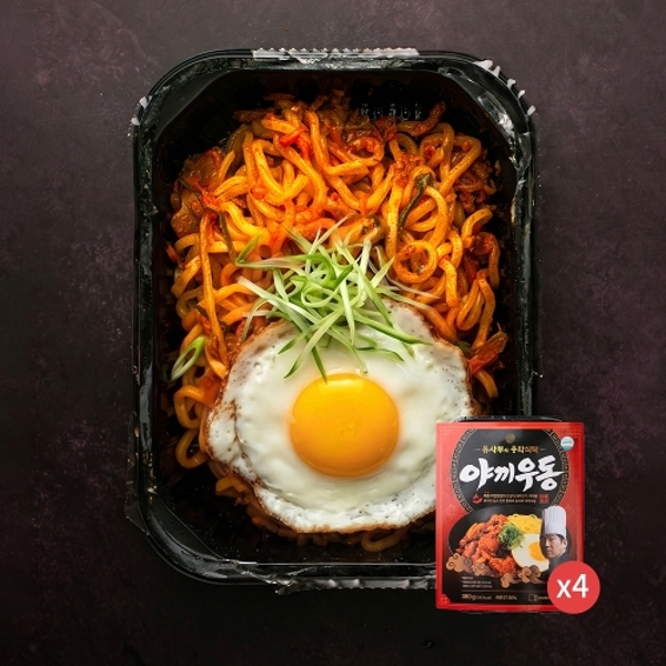 (주)엄지식품 우리집 심야식당 중화 불맛 야끼우동 380g x 4팩
