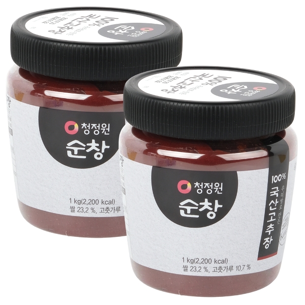청정원 순창 국산 고추장 100퍼센트 1kg 2개