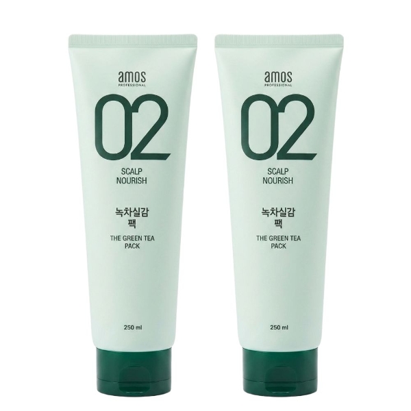 아모스프로페셔널 녹차실감 두피 모발 팩 250ml 2개