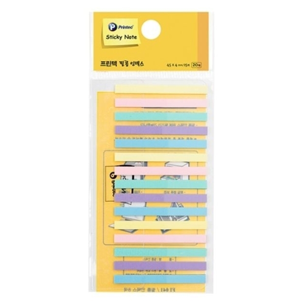 스티키노트 메모지필름인덱스45X4파스텔FL4504 15P3개
