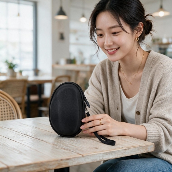 (색상 블랙)마우스 파우치 수납가방 케이스 지퍼백 보관용 휴대용 가방 부속품