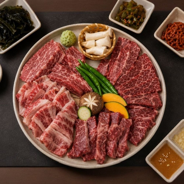 소고기 1kg 모듬 세트 갈비살 안심살 부채살 우삽겹 업진살