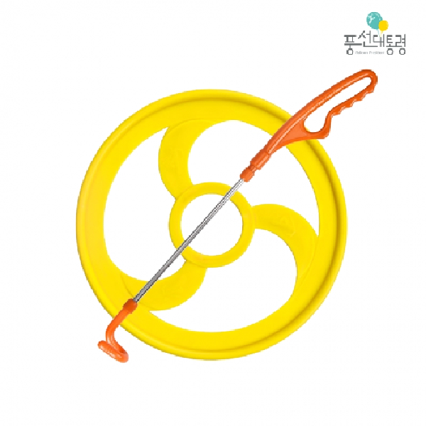 풍선대통령 굴렁쇠 37cm 노랑색 야유회 단체놀이 회사 워크샵 학교 체육 게임 도구