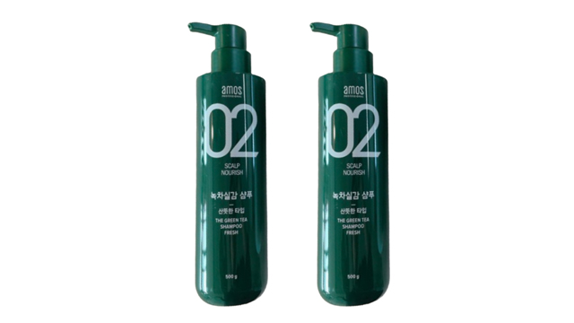 아모스 녹차실감 삼푸 산뜻한 타입 500g x 2개