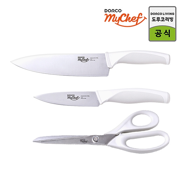 도루코 마이셰프 마린 베이지 칼가위세트(식도+과도+가위)