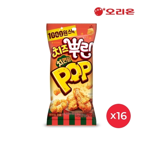 오리온 치즈뿌린 치킨팝 65g x 16개