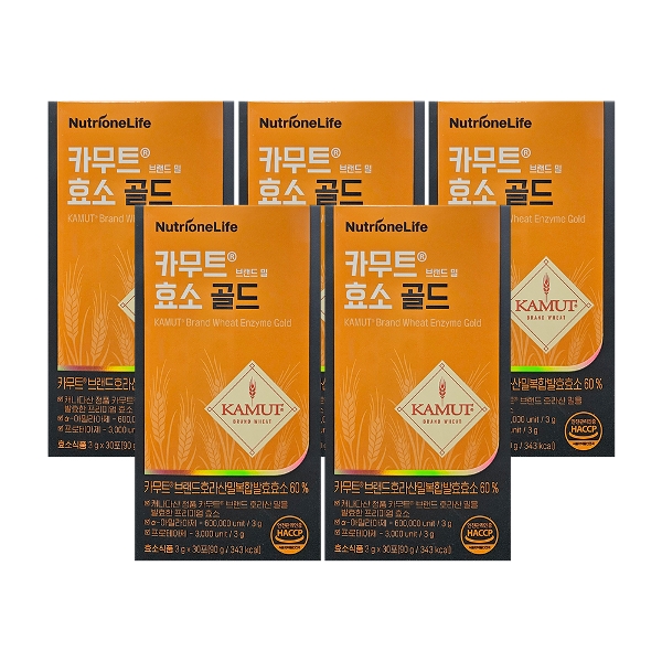 뉴트리원 카무트 효소 골드 3g x 30포 x 5박스 /An