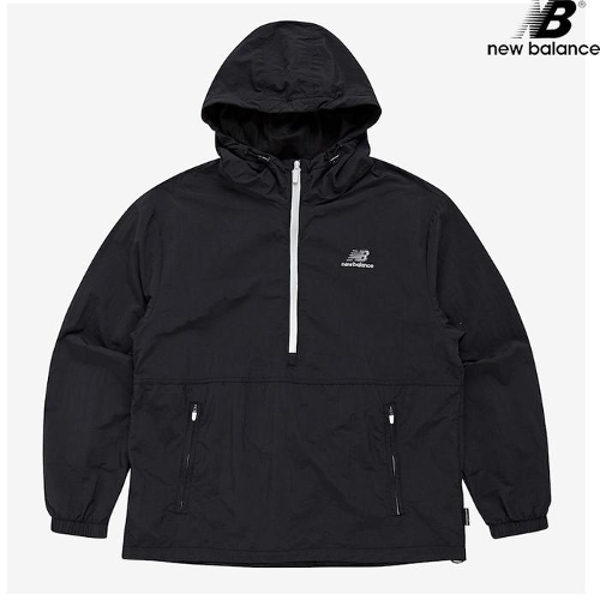 뉴발란스 NBNMD21013-BK 에센셜 아노락 공용 트레이닝 자켓 바람막이