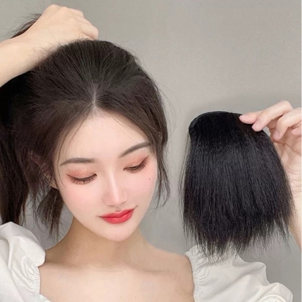웨이브 옆머리 헤어피스 30cm 블랙