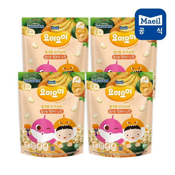 [매일] 요미요미 유기농과자 노랑2단계 25G 4봉