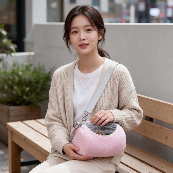 소동물 외출 가방 고슴도치 이동장 캐리어 펫 산책 보관 케이스 포함