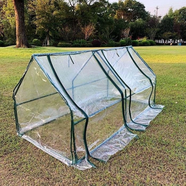 조립식 비닐하우스 삼각지붕 180x90cm 환기가능 간편설치