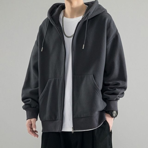 남성 캐주얼 일상 베이직 간절기 후드집업