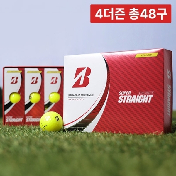 4박스 총48구/ 브리지스톤 슈퍼 스트레이트 테크놀로지 3피스 골프공