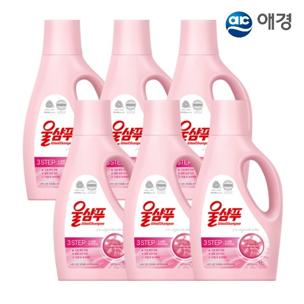 울샴푸 오리지널 용기 1L X 6개