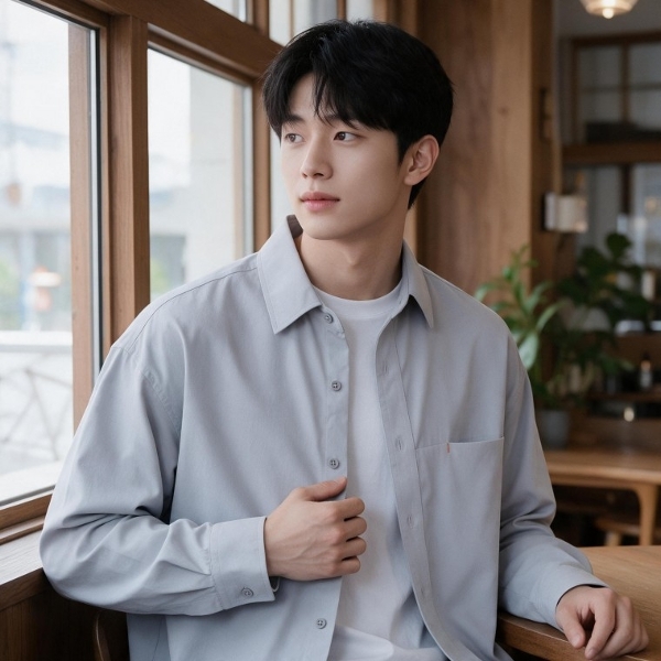 남자 남방 루즈핏 긴팔 셔츠 캐주얼 솔리드 가을 직장인 출근룩 오피스룩