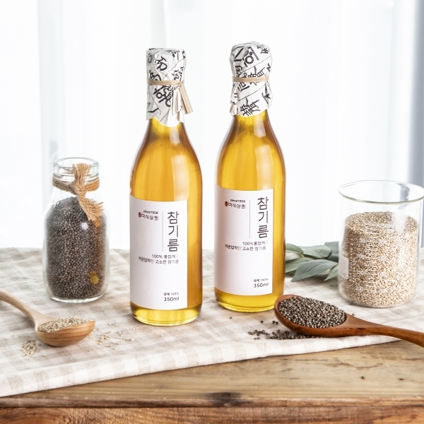 [미식상회] 대용량 참기름 350ml+참기름350ml