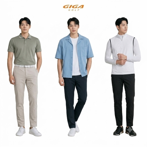 [기가골프] 여름 시원한 남성 나일론 허리밴드 메쉬바지 3종택1