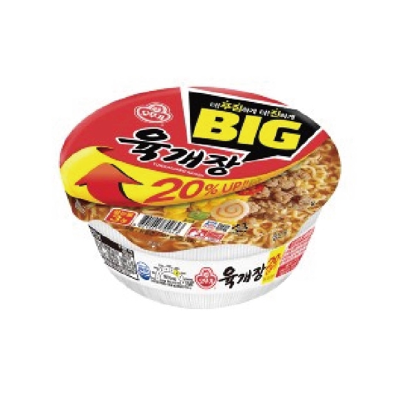 오뚜기 육개장사발면 빅컵 104g 30개