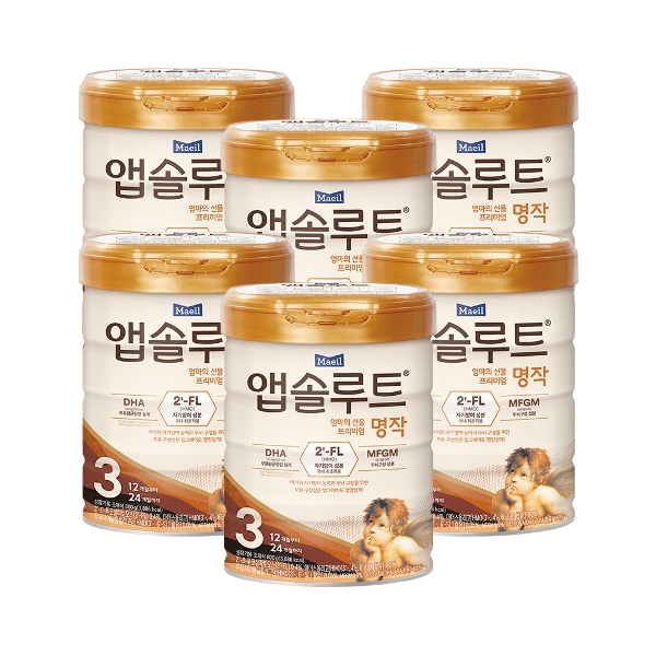 리뉴얼 앱솔루트 명작 2FL 분유 3단계 800g 6개