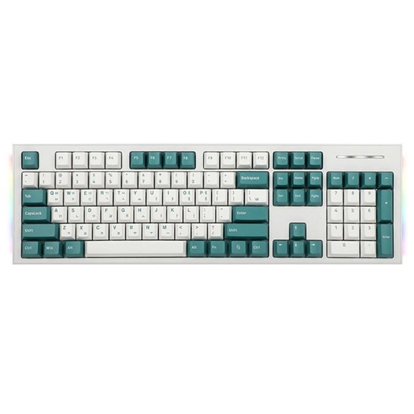 COX 키보드 유선 저소음백축 기계식 게이밍 CK01 PBT SL (민트 화이트)